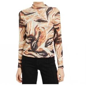 NEW CABALLERO marta long sleeve top in bushveld haze tan